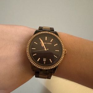 Micheal Kors Tortoise and Gold Watch/ MK5714